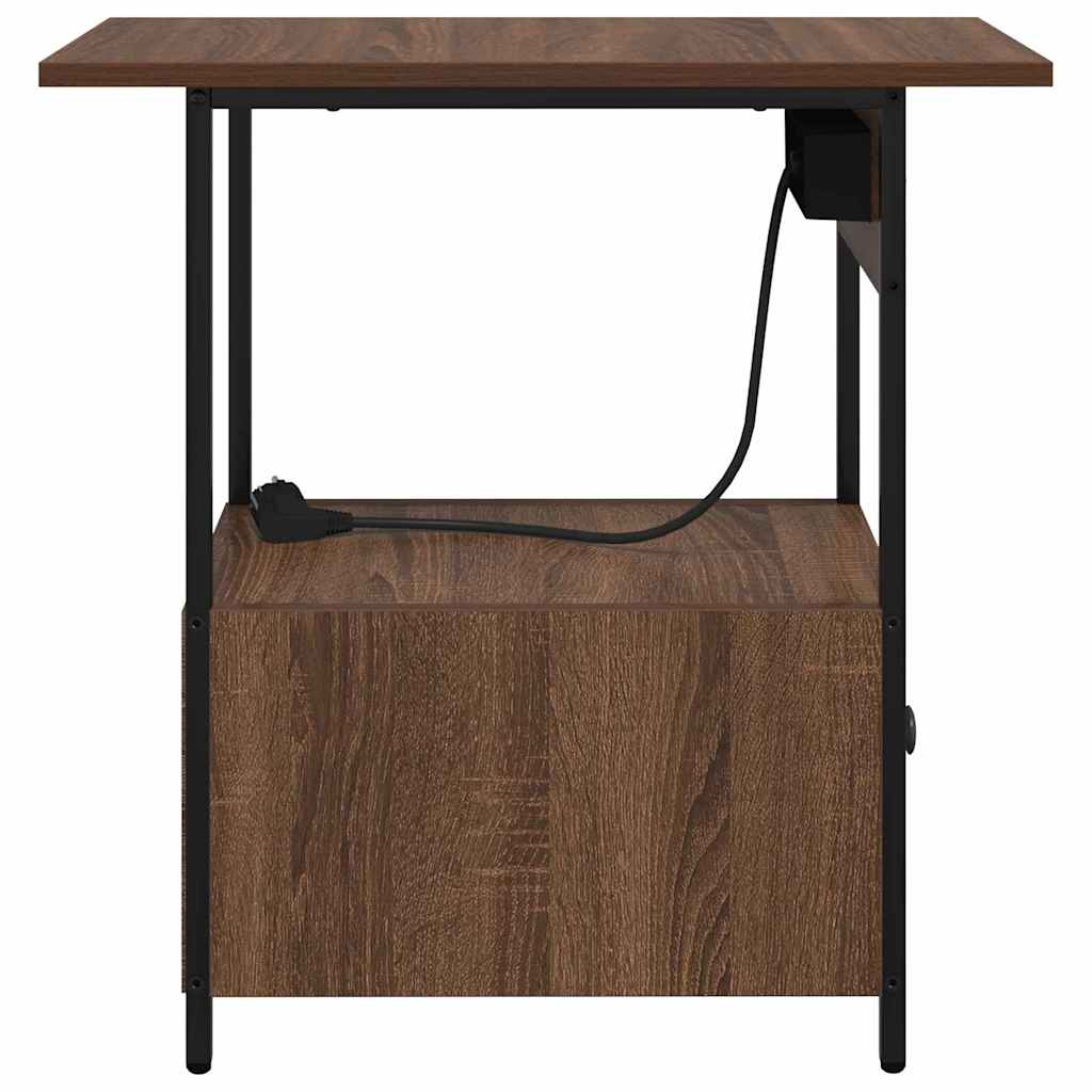 Nachttisch Braun Eichen-Optik 60 x 30 x 61 cm Holzwerkstoff