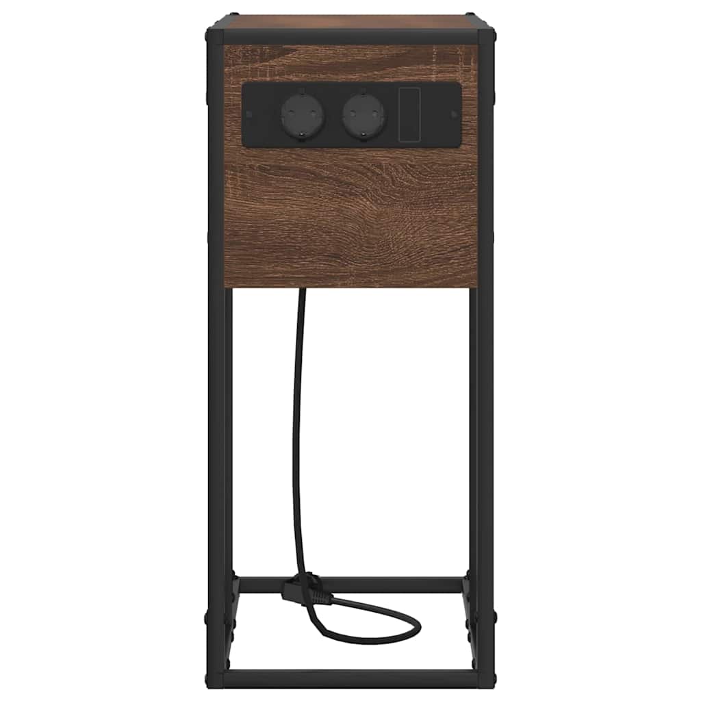 Nachttisch Braun Eichen-Optik 41,5 x 26 x 60,5 cm Holzwerkstoff