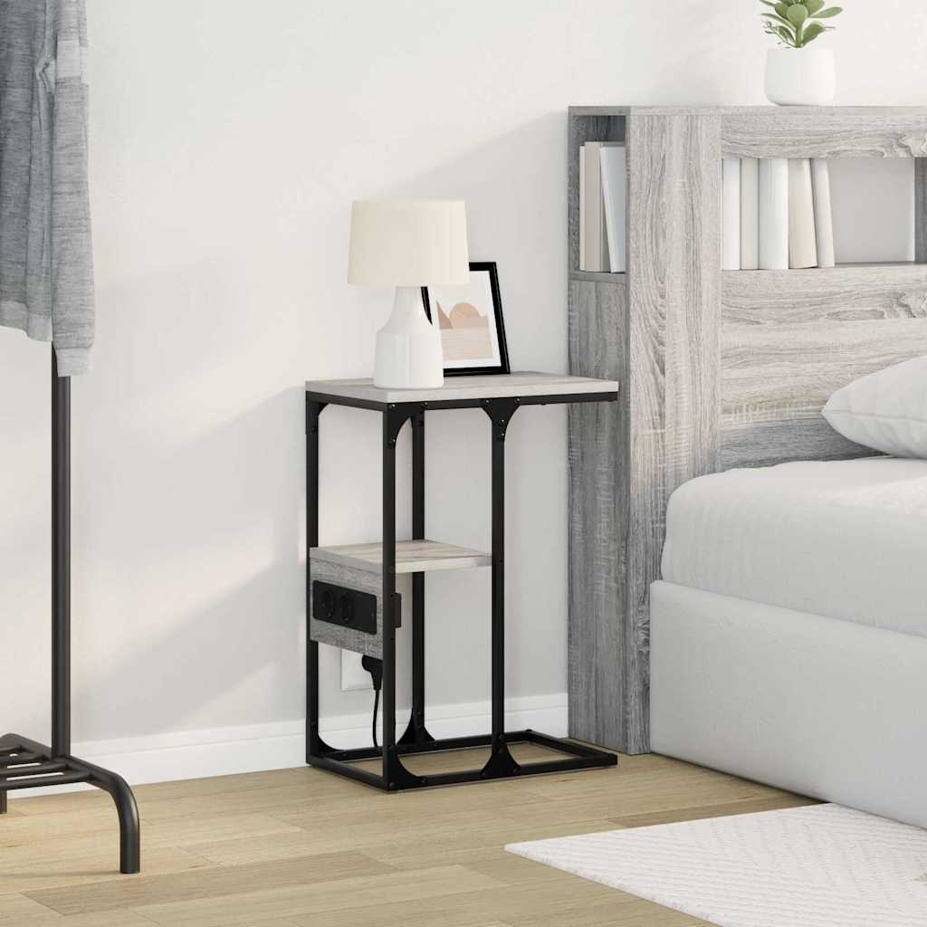 Nachttisch Grau Sonoma 41,5 x 26 x 60,5 cm Holzwerkstoff