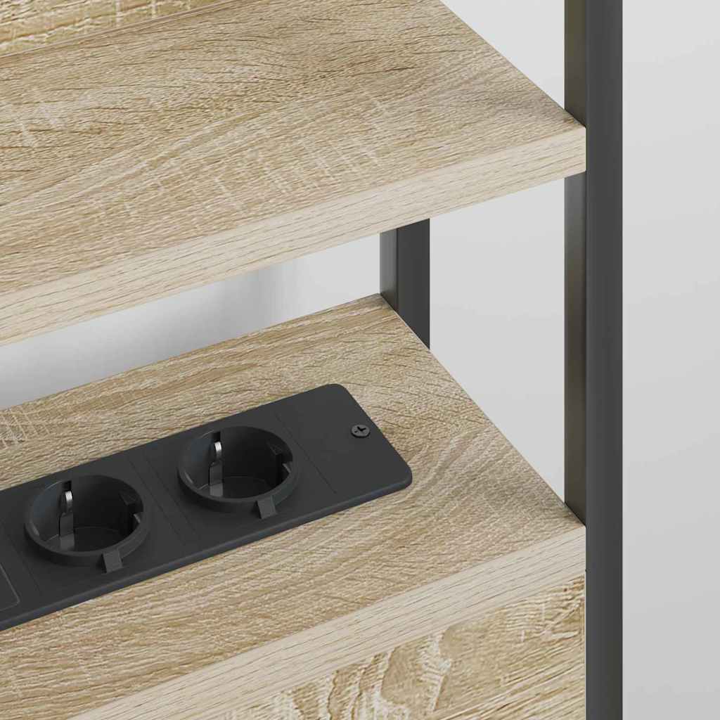 Aufbewahrungskopfteil mit Speicher Sonoma-Eiche Holzwerkstoff