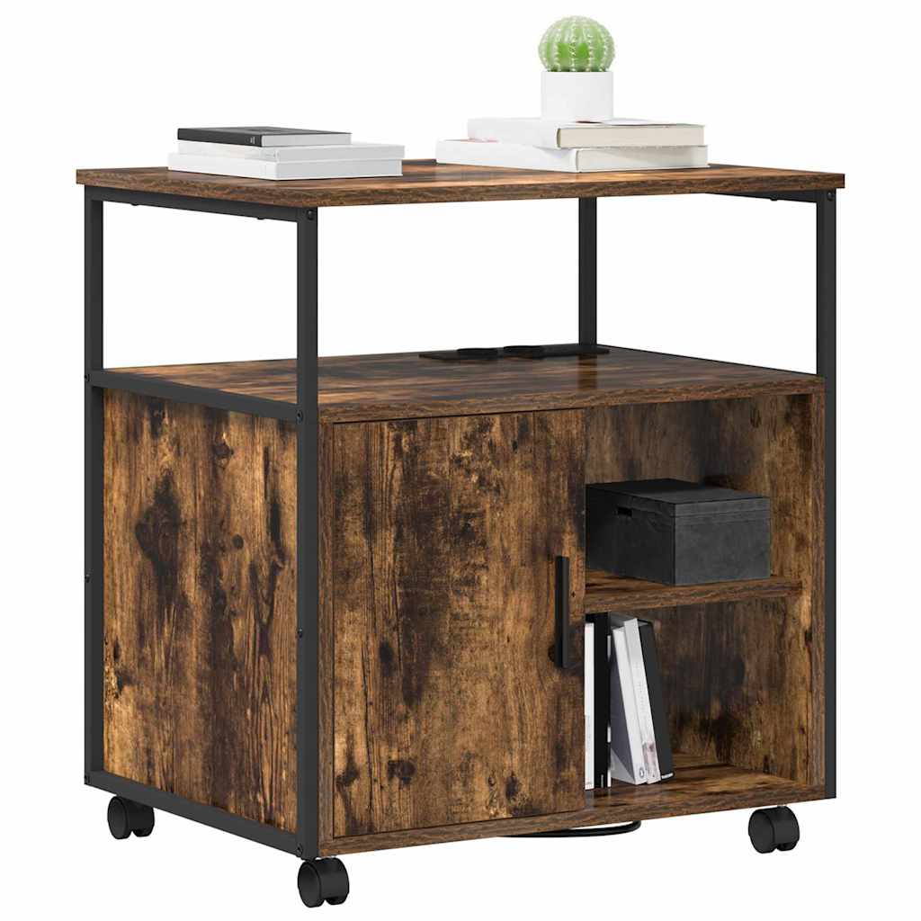 Schrank mit Ladestation Geräucherte Eiche 61 x 46 x 67 cm