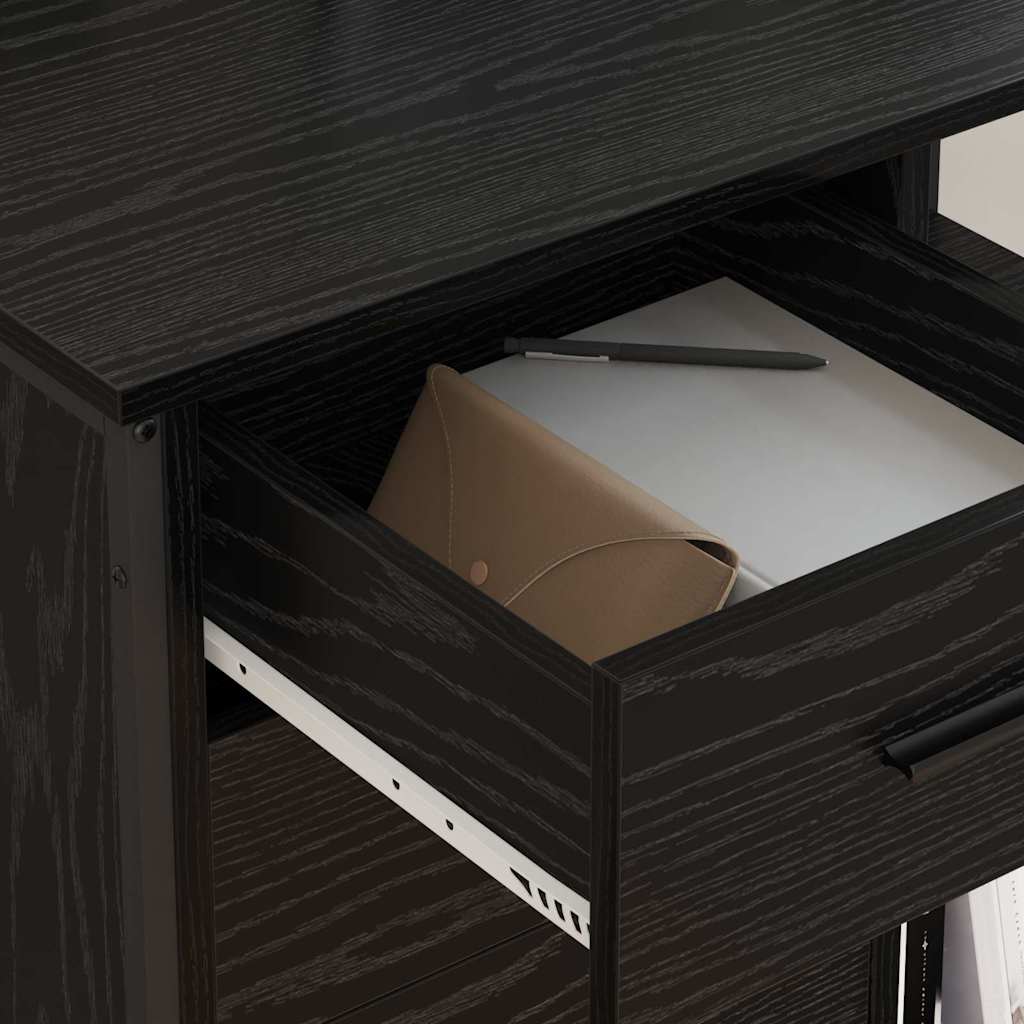 Schrank mit Ladestation Schwarz Eichen-Optik 76 x 41 x 72 cm