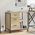 Schrank mit Ladestation Mit Rad Sonoma-Eiche 76 x 41 x 72 cm