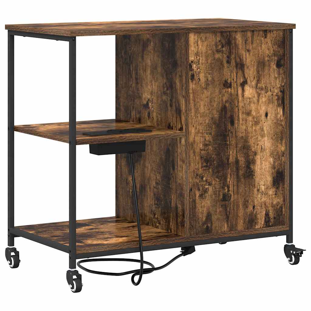 Schrank mit Ladestation Geräucherte Eiche 76 x 41 x 72 cm