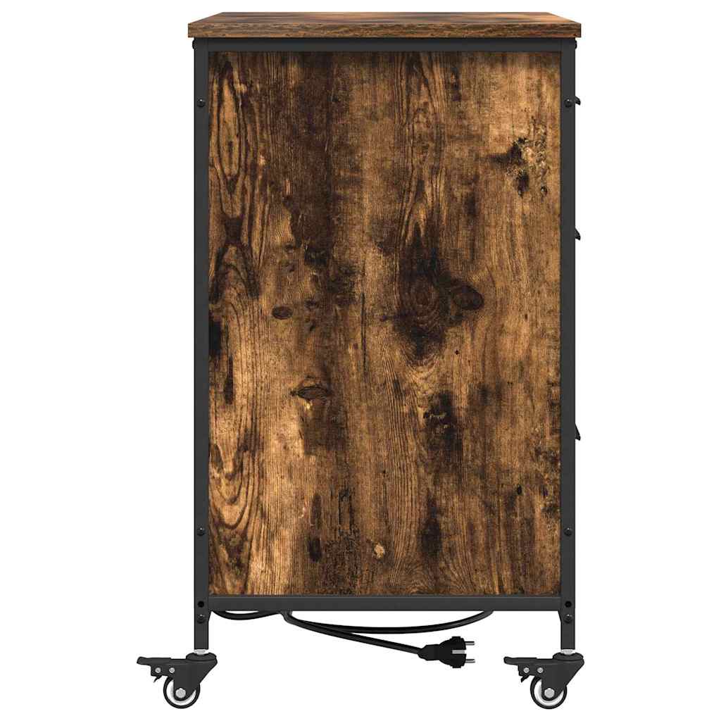 Schrank mit Ladestation Geräucherte Eiche 76 x 41 x 72 cm