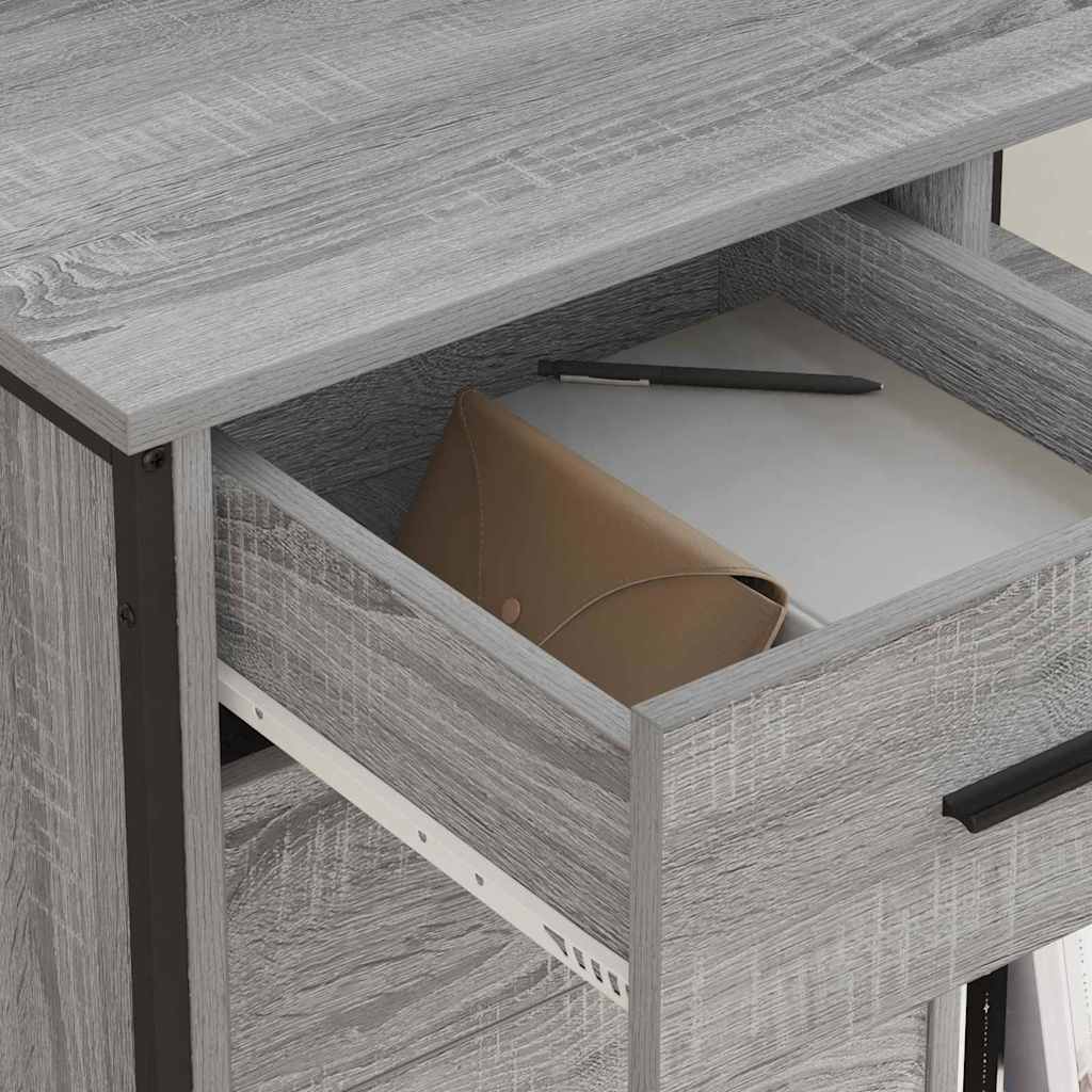 Schrank mit Ladestation Mit Rad Graues Sonoma 76 x 41 x 72 cm