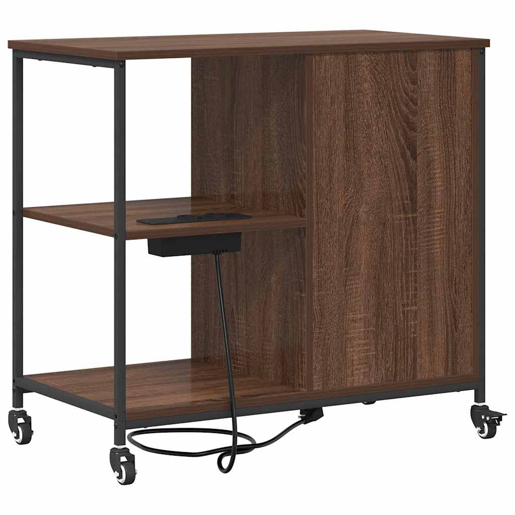 Schrank mit Ladestation Braun Eichen-Optik 76 x 41 x 72 cm