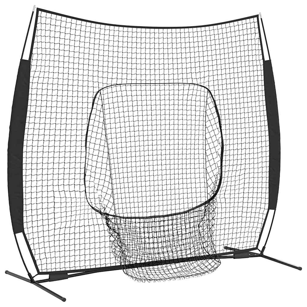 Baseball-Übungsnetz Schwarz 250 x 106 x 209 cm Polyester