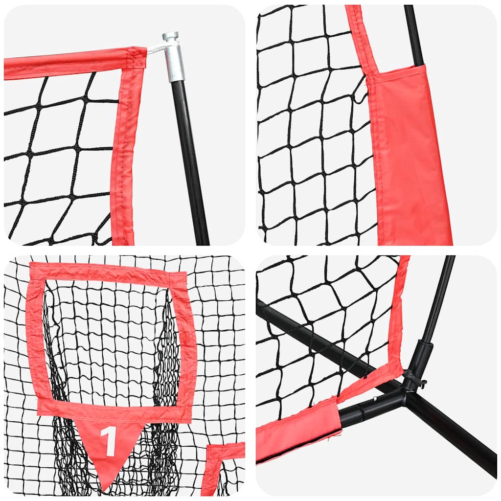 Baseball-Übungsnetz Schwarz 214,5 x 89,5 x 181 cm Polyester
