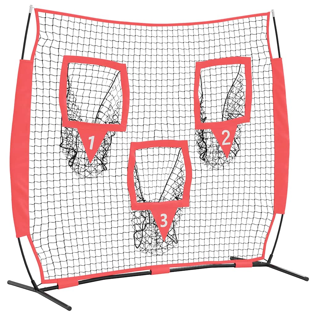 Baseball-Übungsnetz Schwarz 214,5 x 89,5 x 181 cm Polyester