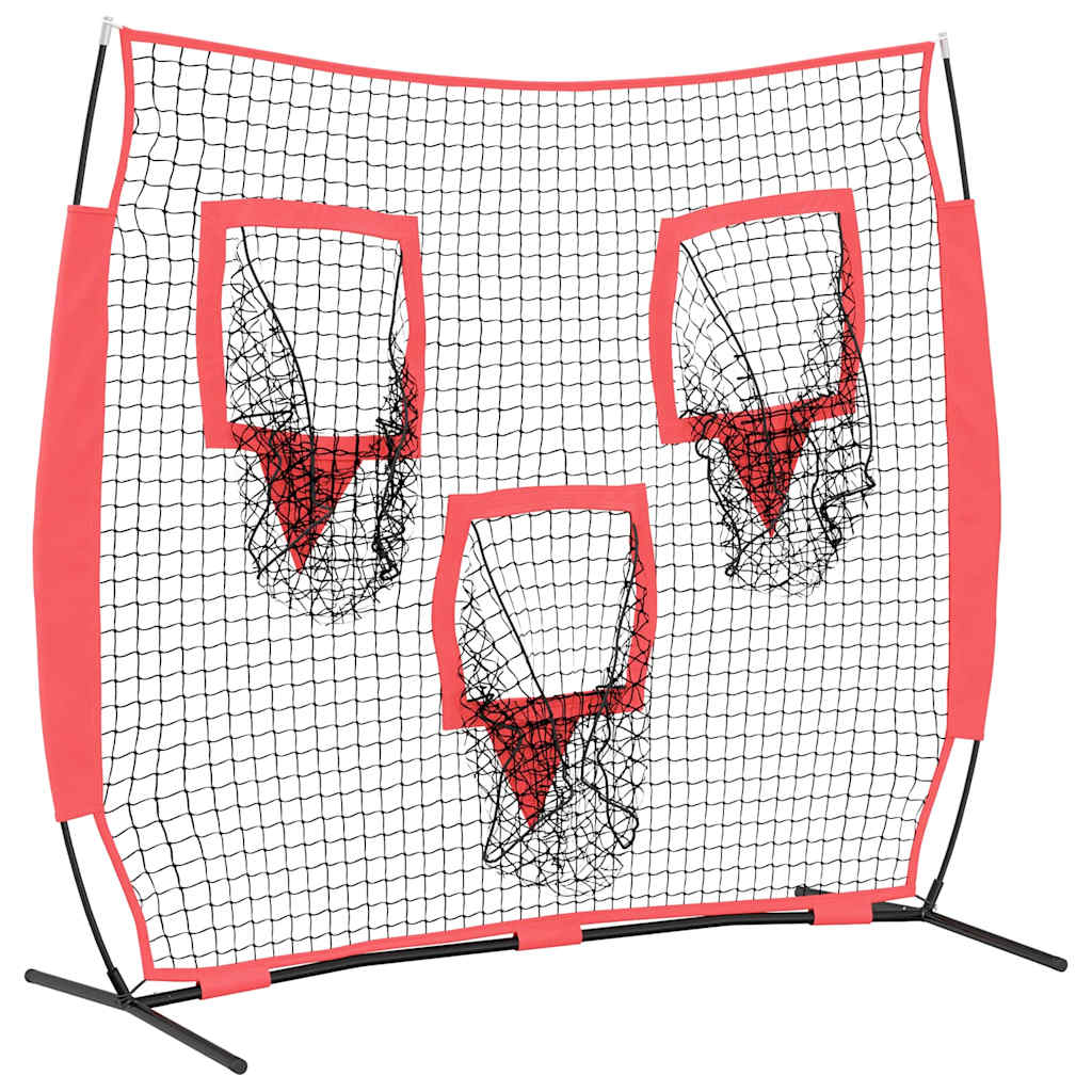 Baseball-Übungsnetz Schwarz 214,5 x 89,5 x 181 cm Polyester