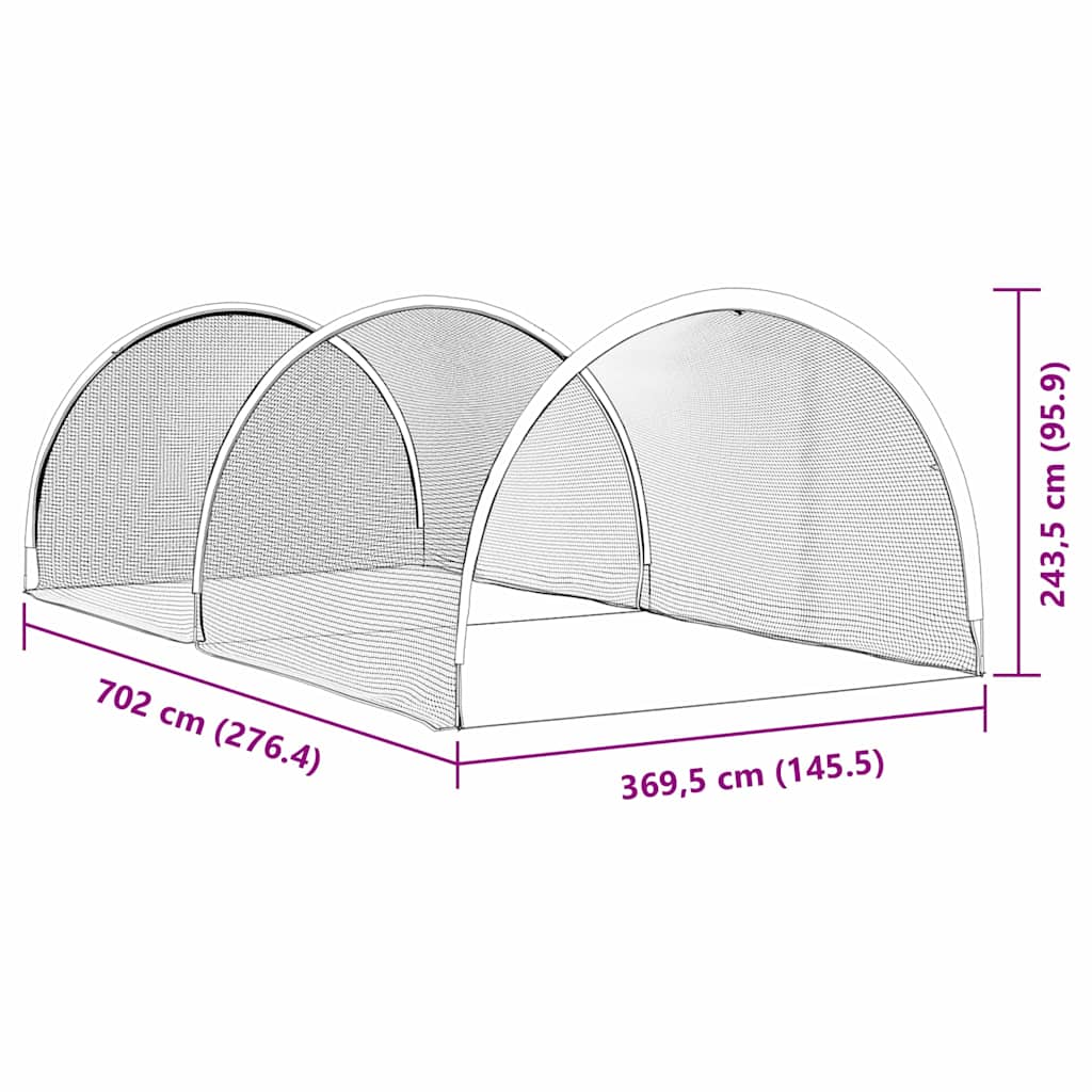 Baseball & Softball Schwarz 702 x 369,5 x 243,5 cm Polyester