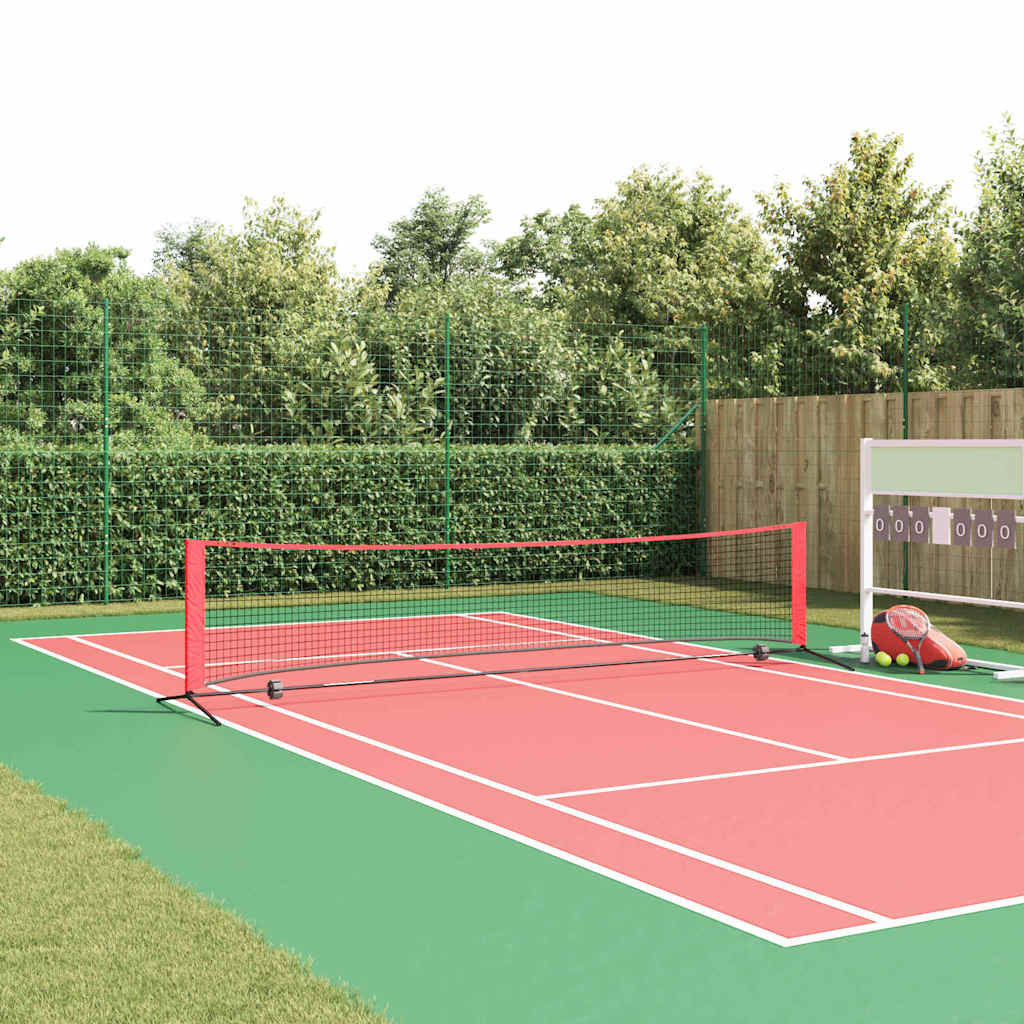 Tennisnetz Schwarz und Rot 396 x 92 x 87 cm Polyester