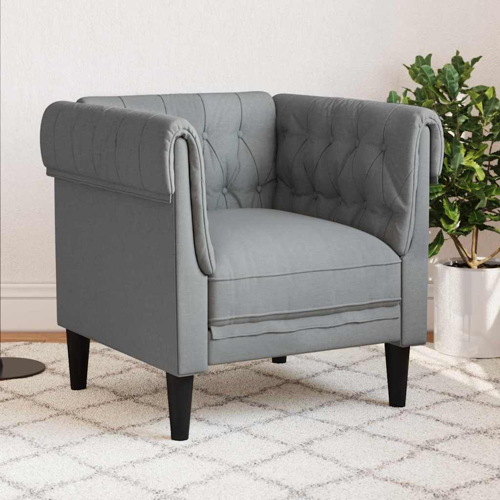 Sofa Hellgrau 78,5 x 74,5 x 74,5 cm Polyester