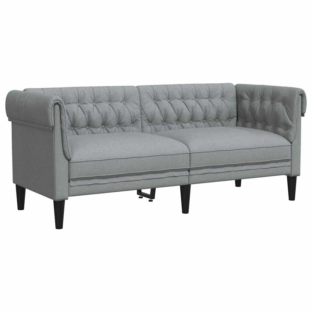 Sofa Hellgrau 182,5 x 74,5 x 74,5 cm Polyester