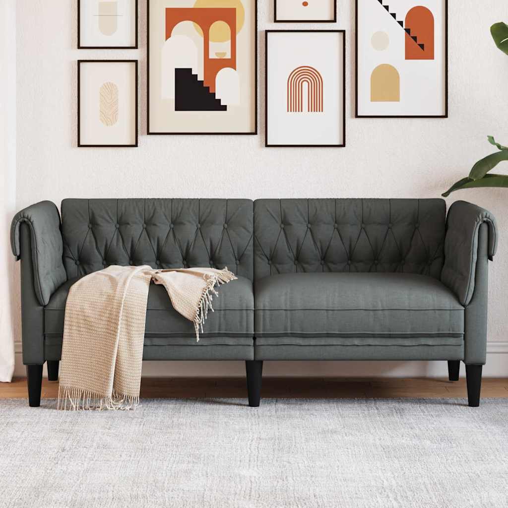 Sofa Dunkelgrau 182,5 x 74,5 x 74,5 cm Polyester