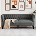 Sofa Dunkelgrau 182,5 x 74,5 x 74,5 cm Polyester