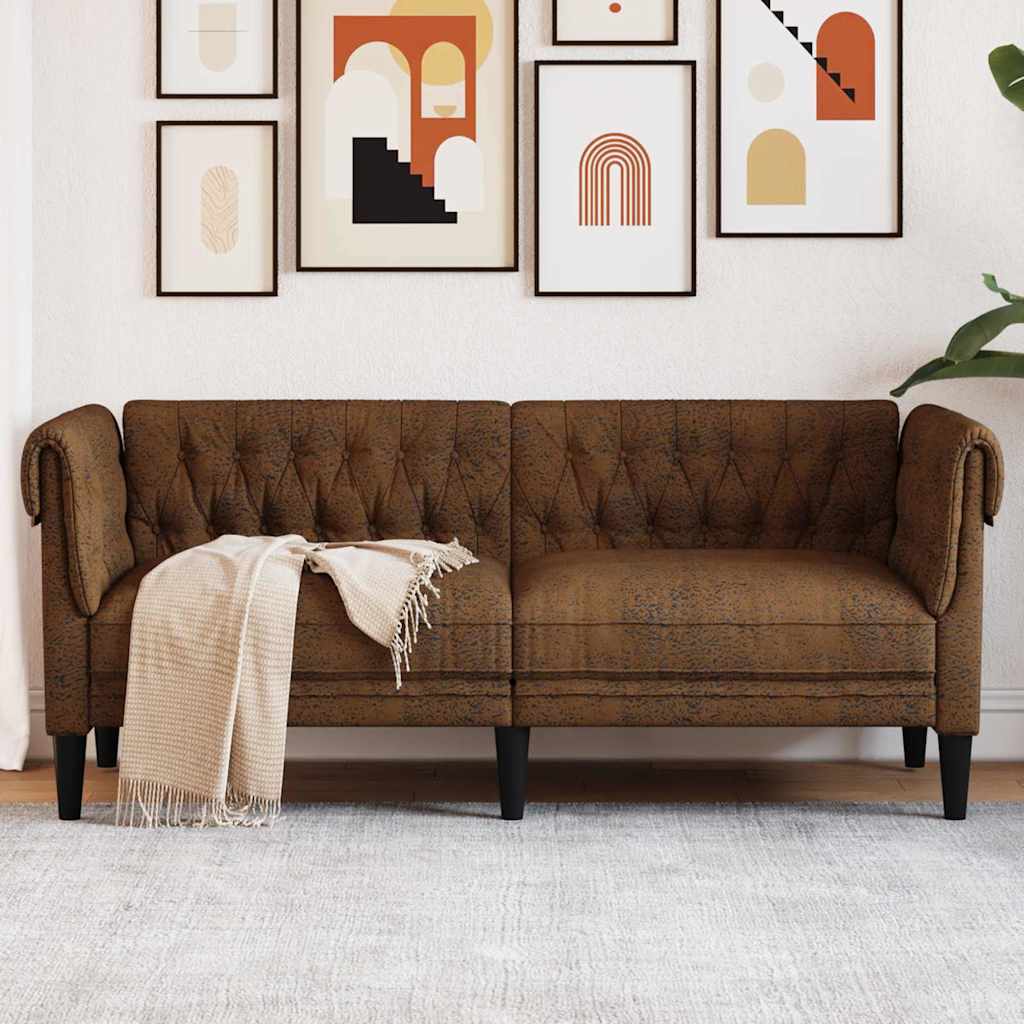 Sofa Braun 182,5 x 74,5 x 74,5 cm Polyester