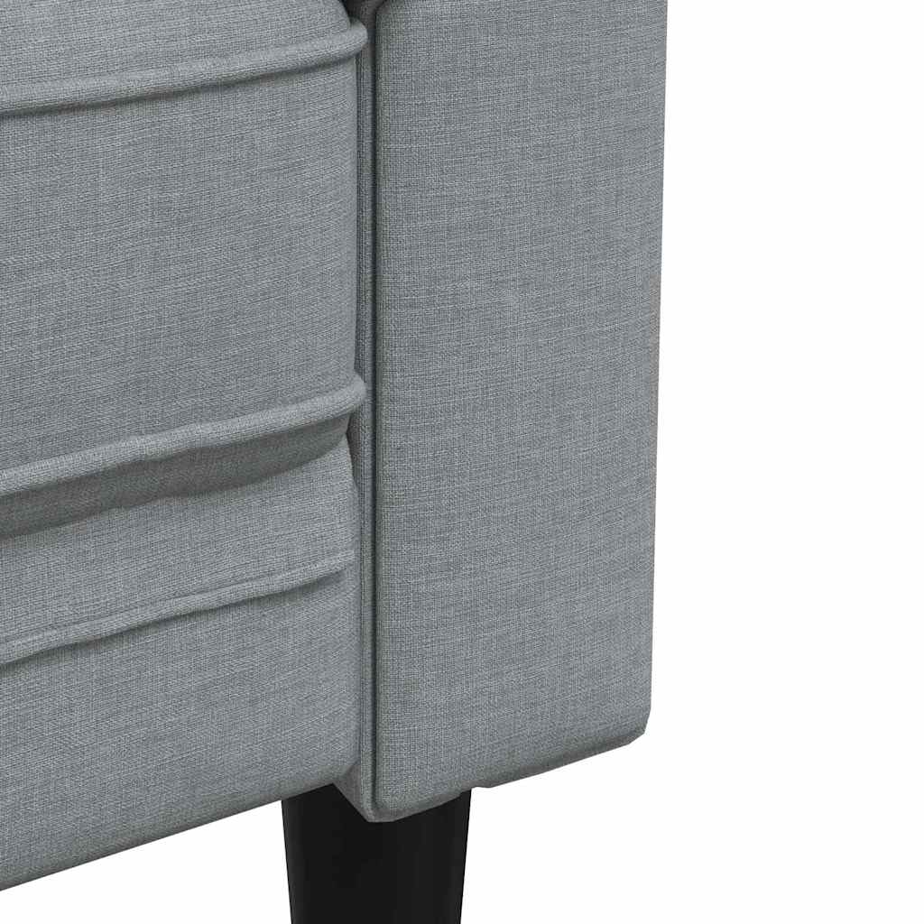 Sofa Hellgrau 201,5 x 74,5 x 74,5 cm Polyester