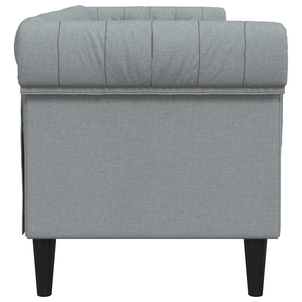 Sofa Hellgrau 201,5 x 74,5 x 74,5 cm Polyester