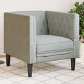 Sofa Hellgrau 74,5 x 71 x 70,5 cm Samt