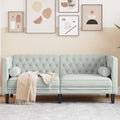 Sofa Hellgrau 174 x 74,5 x 70,5 cm Samt