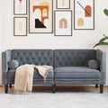 Sofa Dunkelgrau 174 x 74,5 x 70,5 cm Samt