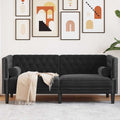 Sofa Schwarz 174 x 74,5 x 70,5 cm Samt