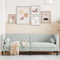 Sofa Hellgrau 194 x 74,5 x 70,5 cm Samt