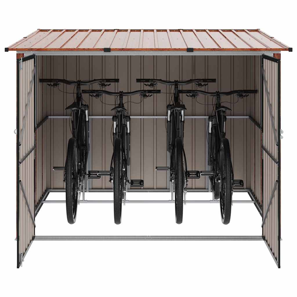 Fahrradspeicher 3 pcs Braun 216 x 207 x 158 cm Metall