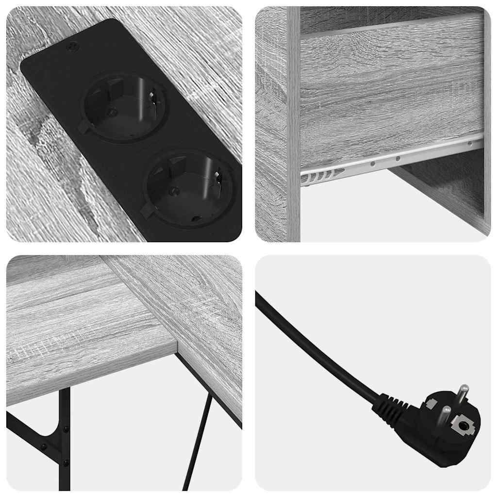Schreibtisch Graues Sonoma 182 x 101 x 87,5 cm Holzwerkstoff