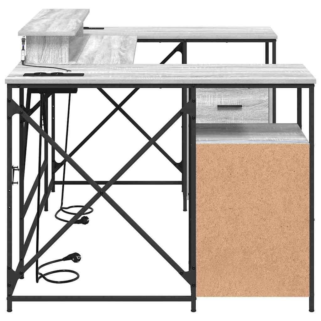 Schreibtisch Graues Sonoma 182 x 101 x 87,5 cm Holzwerkstoff