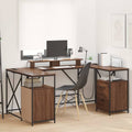 Schreibtisch mit Regal Braun Eichen-Optik 182 x 101 x 87,5 cm