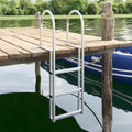 3-Stufen Dockleiter Silber 45 x 11,5 x 134 cm Aluminium
