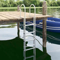 4-Stufen Dockleiter Silber 45 ×11,5 ×162 cm Aluminium
