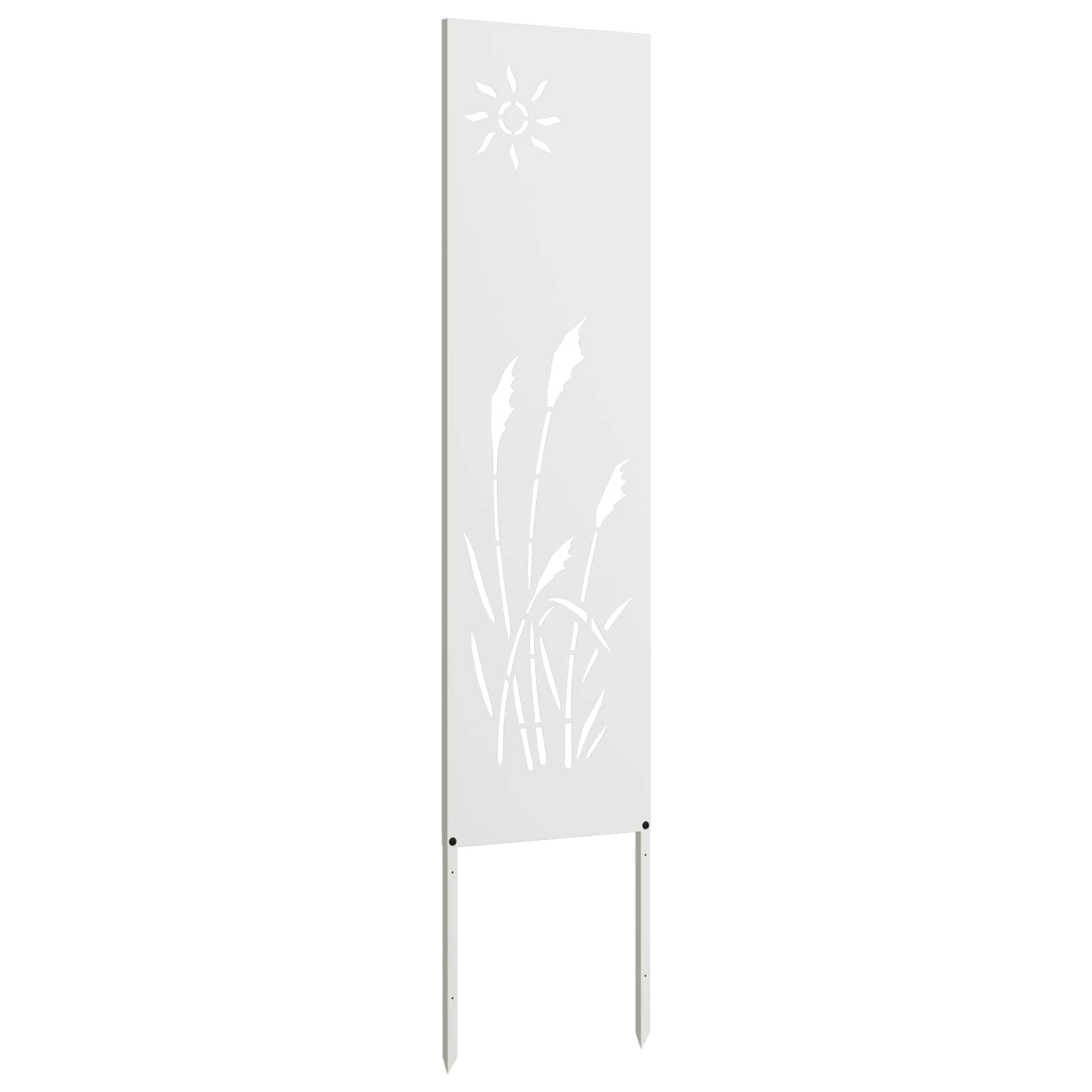 Garten Sichtschutz-Leinwand Weiß 32 x 140 cm