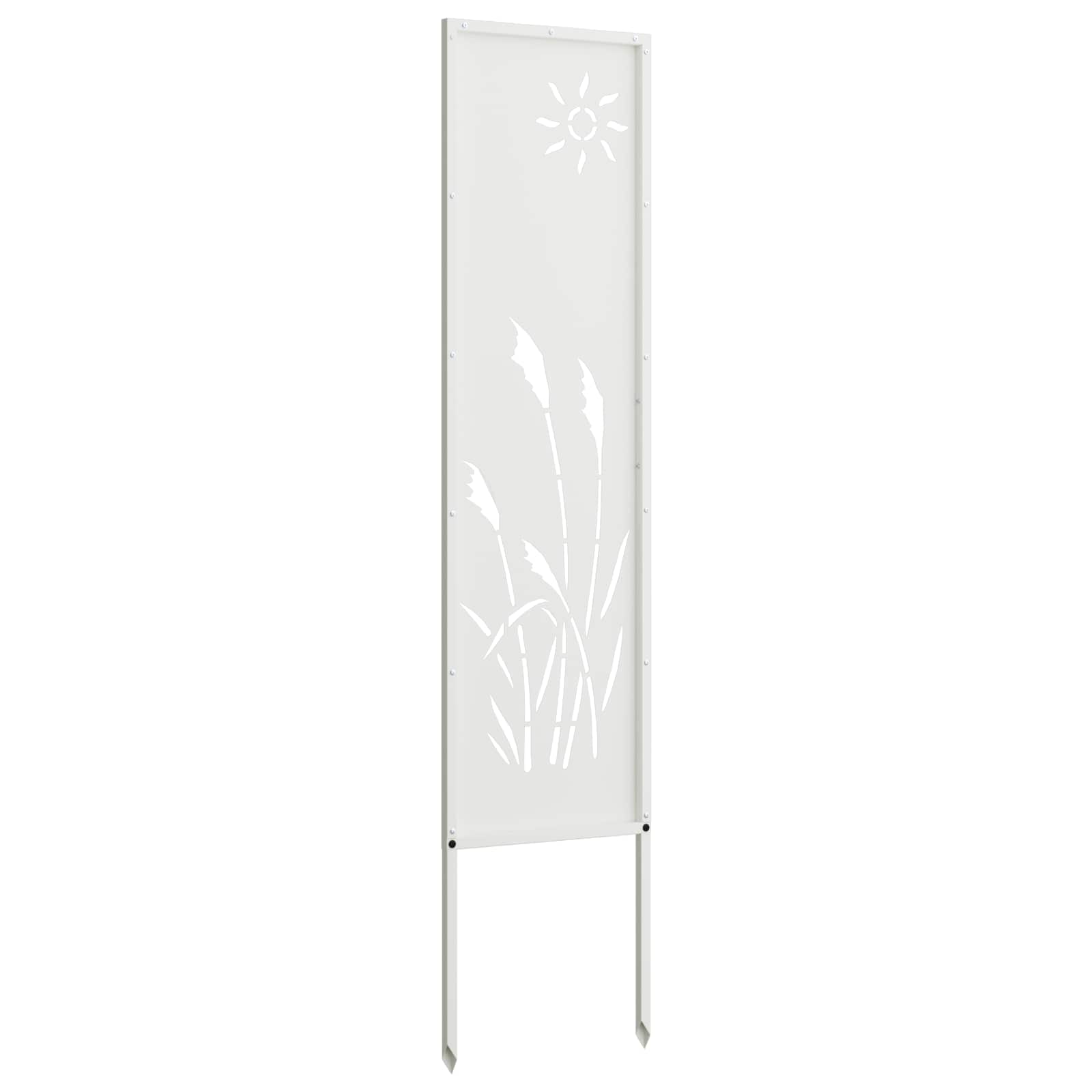 Garten Sichtschutz-Leinwand Weiß 32 x 140 cm