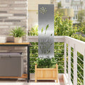 Garten Sichtschutz-Leinwand Silber 32 x 140 cm Edelstahl