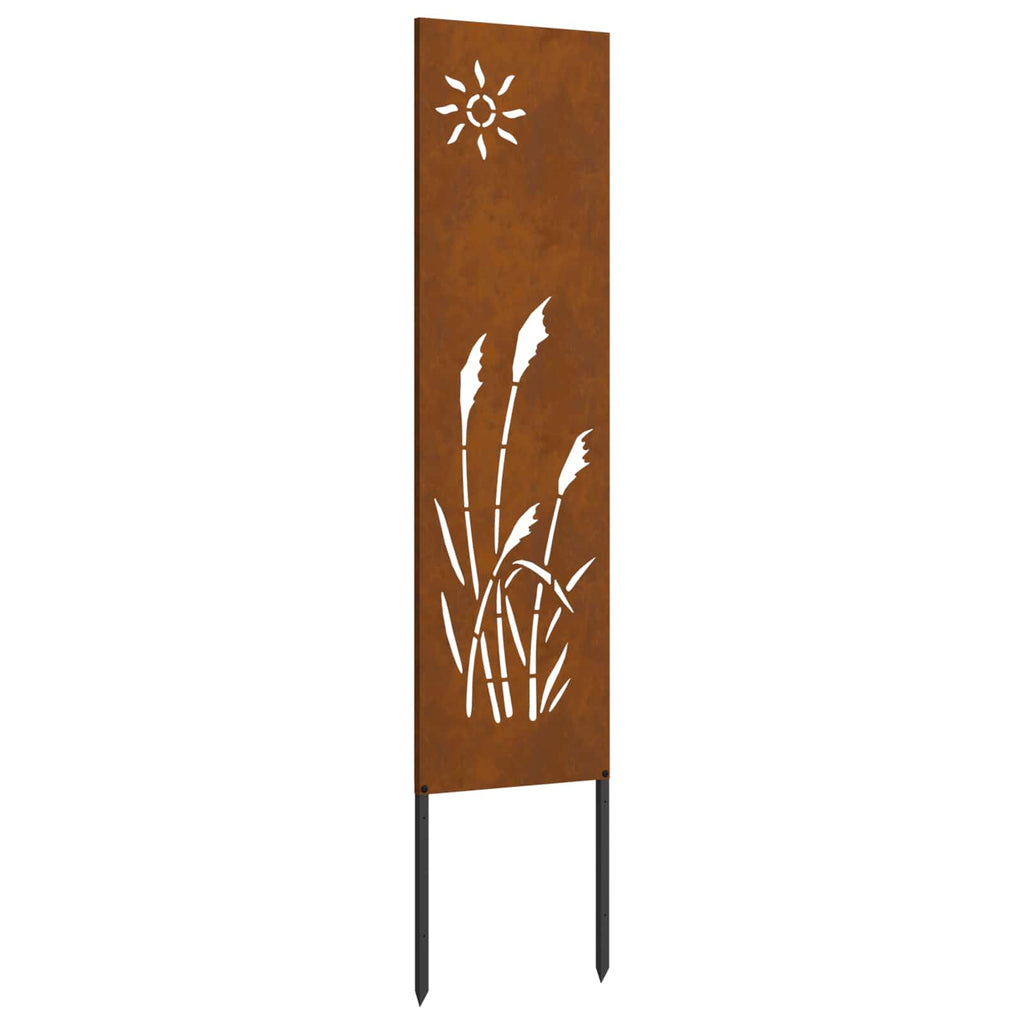 Garten Sichtschutz-Leinwand Rostig 32 x 140 cm Wetterfeststahl