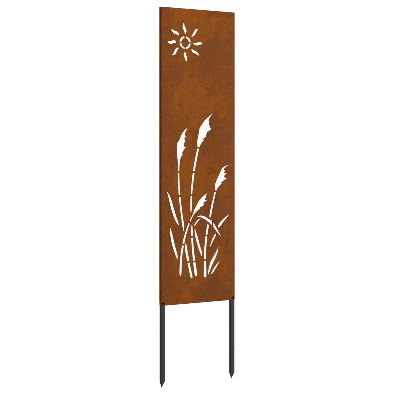 Garten Sichtschutz-Leinwand Rostig 32 x 140 cm Wetterfeststahl