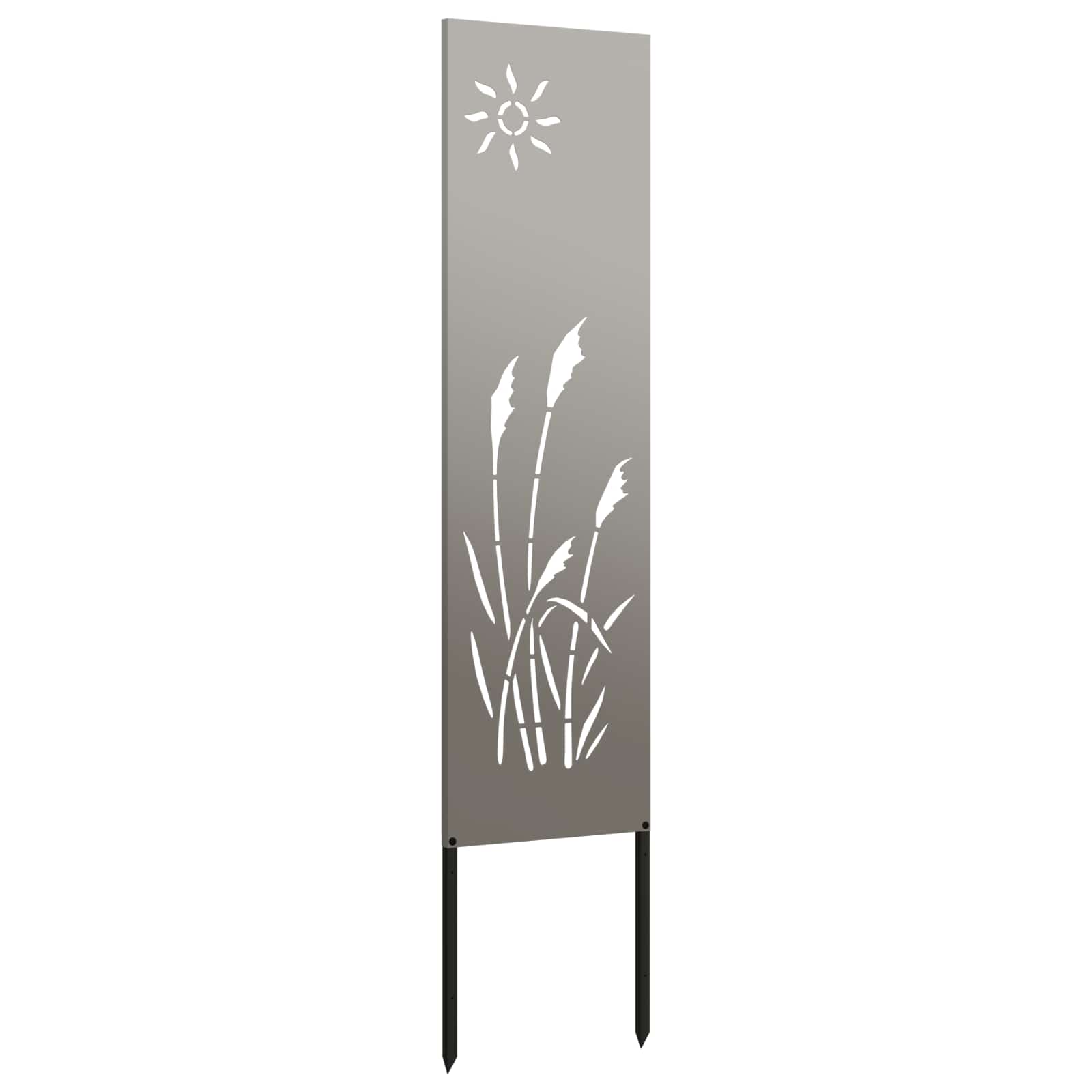 Garten Sichtschutz-Leinwand Rostig 32 x 140 cm Wetterfeststahl