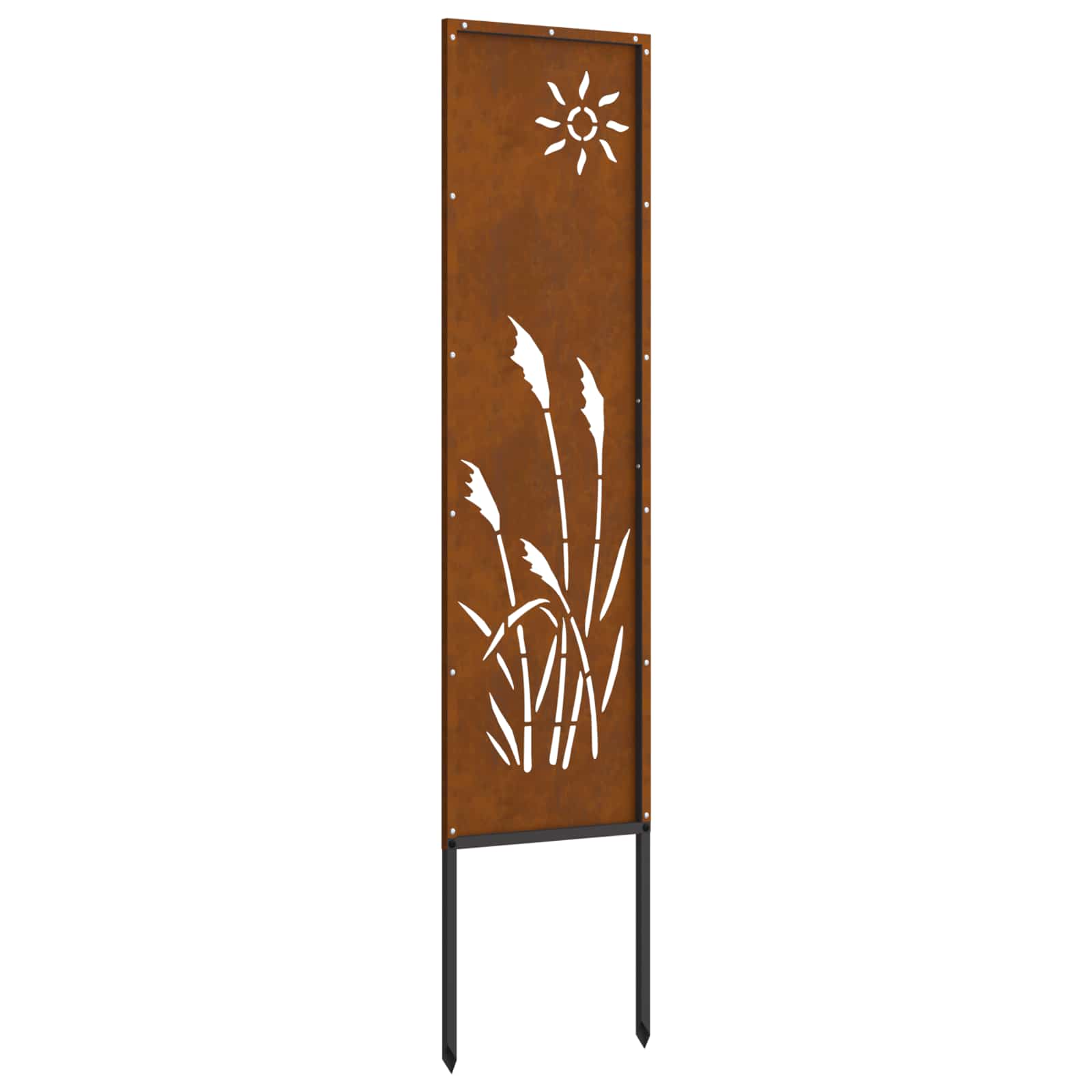 Garten Sichtschutz-Leinwand Rostig 32 x 140 cm Wetterfeststahl