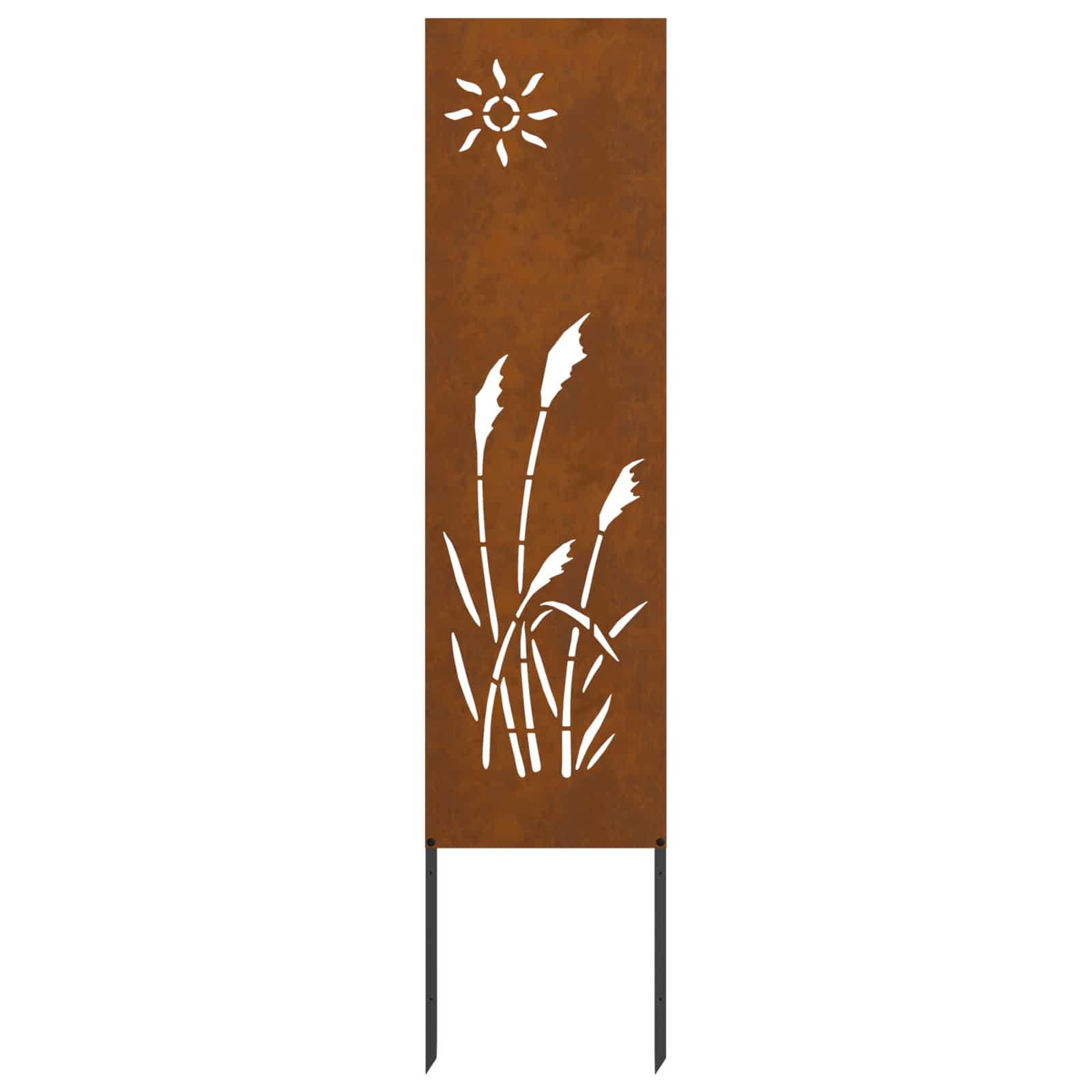Garten Sichtschutz-Leinwand Rostig 32 x 140 cm Wetterfeststahl