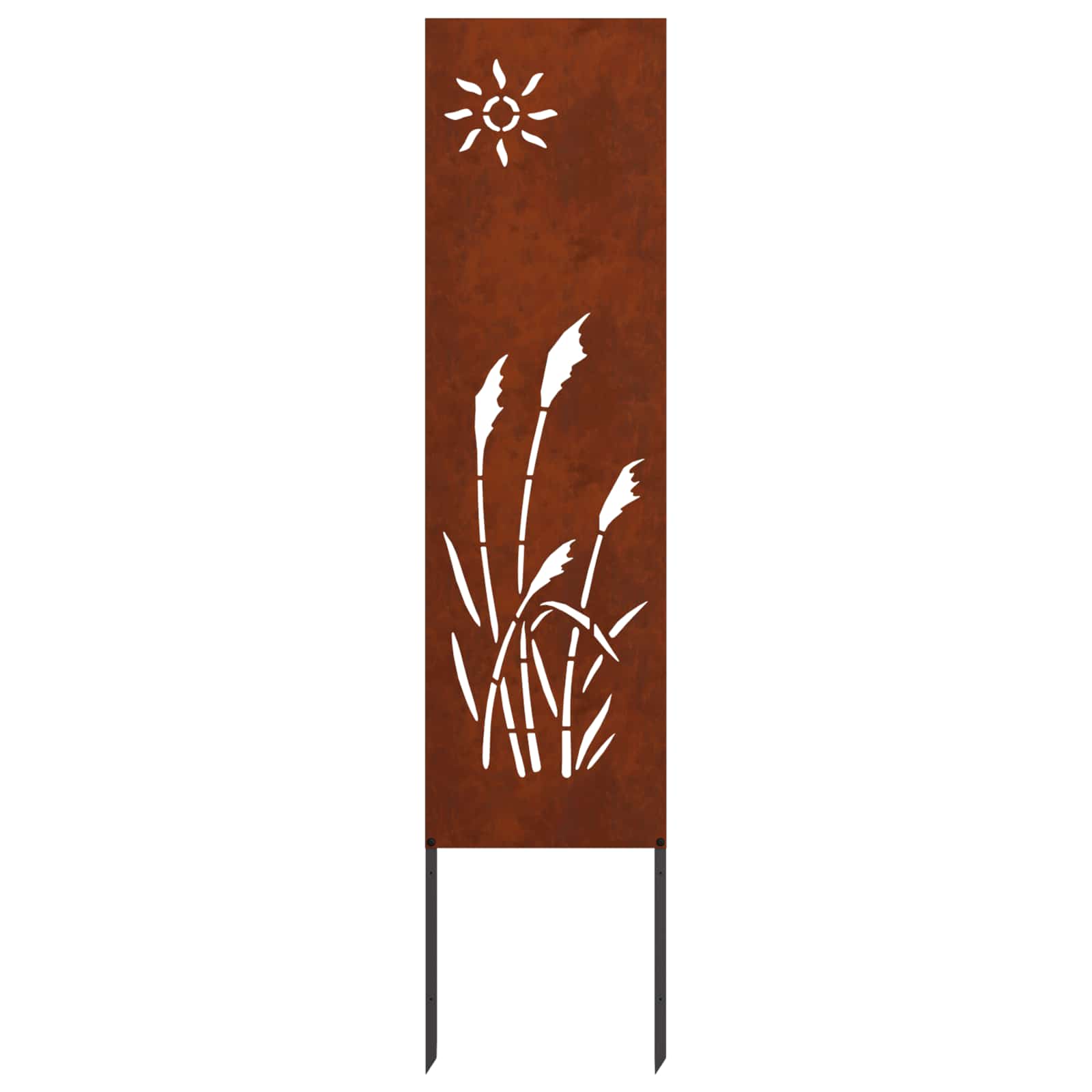 Garten Sichtschutz-Leinwand Rostig 32 x 140 cm Wetterfeststahl