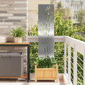 Garten Sichtschutz-Leinwand Silber 32 x 140 cm Edelstahl