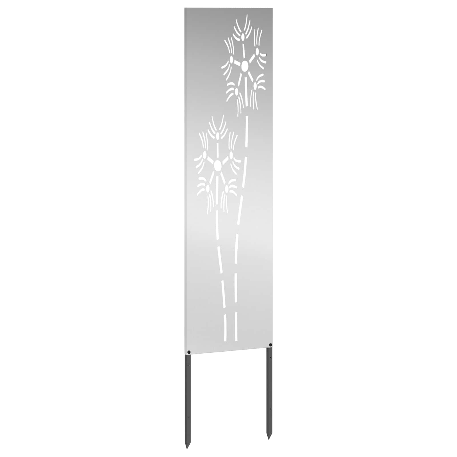 Garten Sichtschutz-Leinwand Silber 32 x 140 cm Verzinkter Stahl