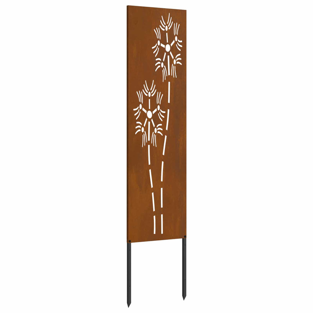 Garten Sichtschutz-Leinwand Rostig 32 x 140 cm Wetterfeststahl