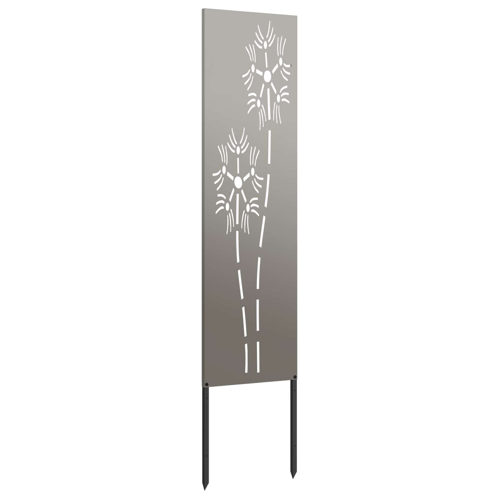 Garten Sichtschutz-Leinwand Rostig 32 x 140 cm Wetterfeststahl