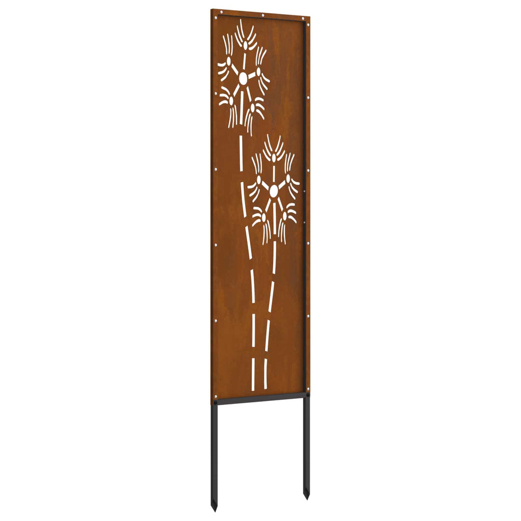 Garten Sichtschutz-Leinwand Rostig 32 x 140 cm Wetterfeststahl