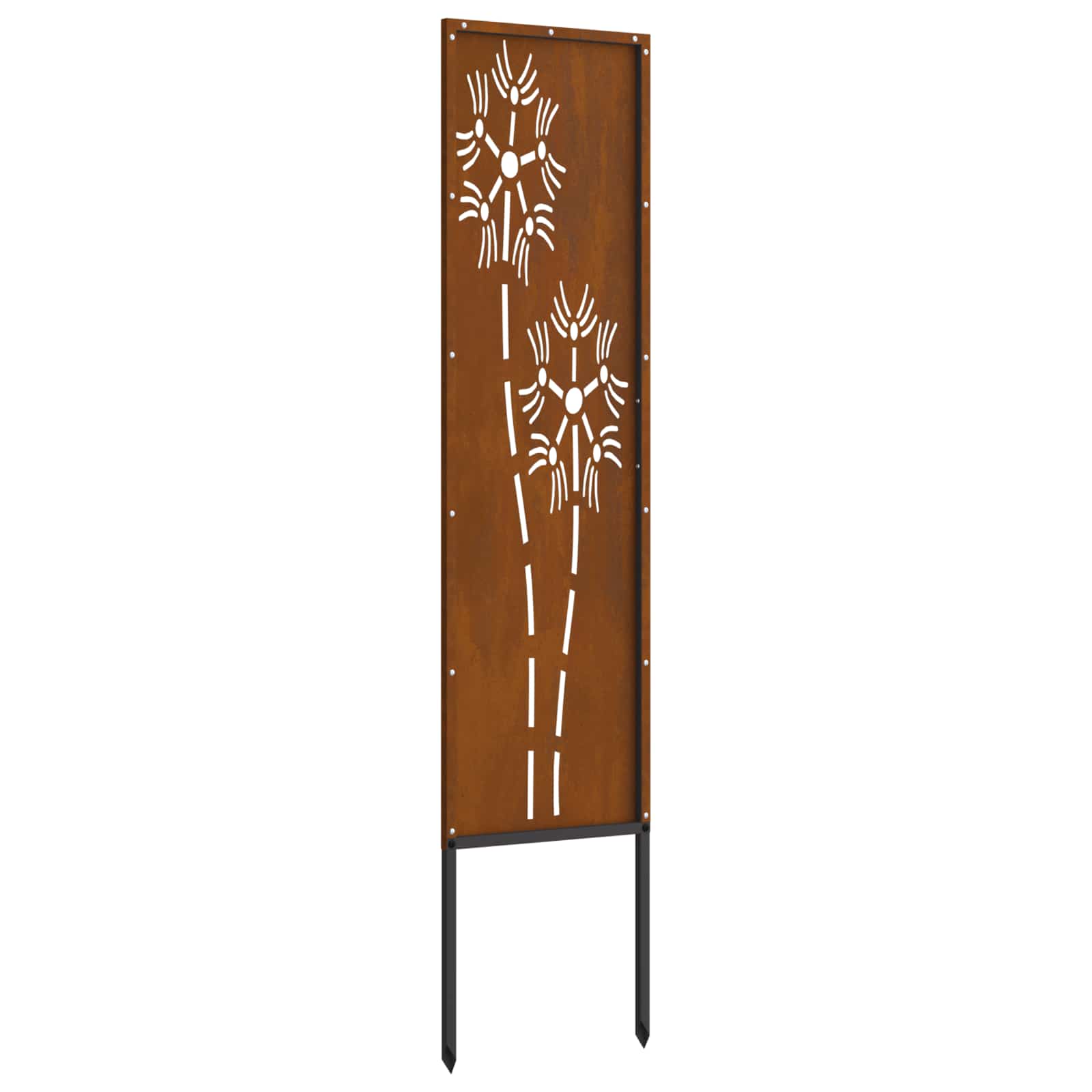 Garten Sichtschutz-Leinwand Rostig 32 x 140 cm Wetterfeststahl